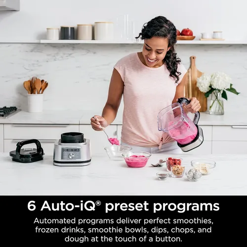 Miniatura 2 de Ninja Foodi SS201 Potente licuadora y procesador. Licuadora de triturado 3 en 1, mezclador de masa y procesador de alimentos 1400 WP, smartTORQUE, 6