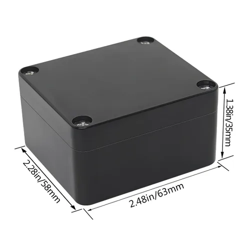Miniatura 4 de LeMotech Caja de conexiones eléctricas de plástico ABS Caja de proyectos IP65 impermeable Caja de derivación universal para electrónicas Negro 2.48x