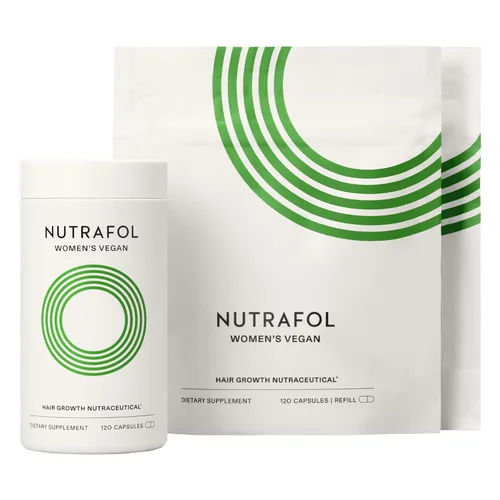 Nutrafol - Suplementos de crecimiento del cabello para mujeres de 18 a 44 años, clínicamente probados para cabello visiblemente más grueso y fuerte,