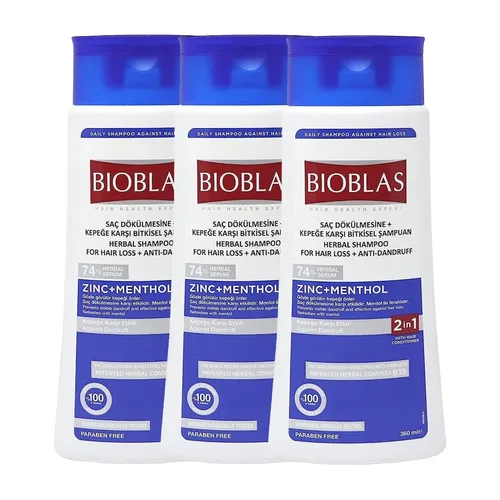 Miniatura 7 de Champú para el cabello con zinc y mentol, champú anticaspa y anticaída de cabello, champú de menta fresca para pérdida de cabello y cuero cabelludo