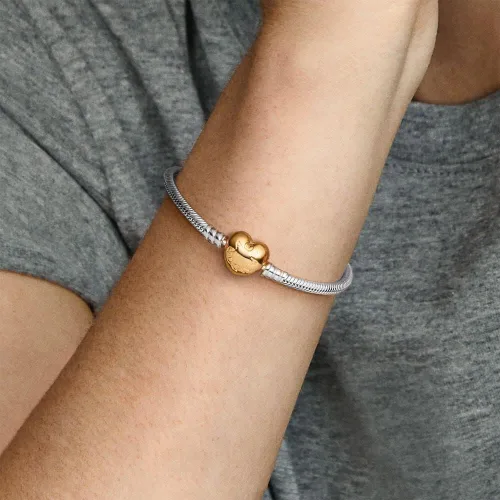 Miniatura 4 de PANDORA Moments Heart Clasp Snake Chain Bracelet