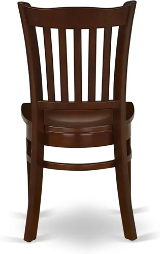 Miniatura 16 de East West Furniture ANGR3-MAH-W - Juego de comedor de 3 piezas para espacios pequeños que contiene una mesa de comedor redonda con pedestal y 2