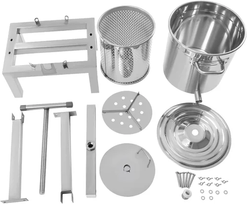 Miniatura 7 de Fruit Wine Press 2.6 Gallon Manual Grape Presser for Wine Juice Making DIY Large Fruit Honey Presser Apple Cider Grape Juice Press Extractor