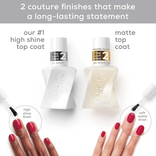 Miniatura 9 de essie Gel Couture - Capa superior con acabado de grado platino, 0.46 onzas (el embalaje puede variar) (paquete de 2)