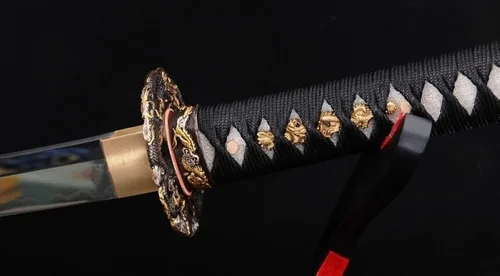 Miniatura 8 de Katana Wakizashi Tanto de arcilla japonesa forjada a mano, 3 piezas, corte real