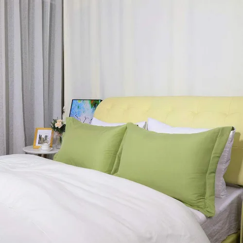 Miniatura 2 de uxcell Paquete de 2 fundas de almohada de microfibra cepillada suave con cierre de sobre, estándar (20 x 26 pulgadas), color verde aguacate
