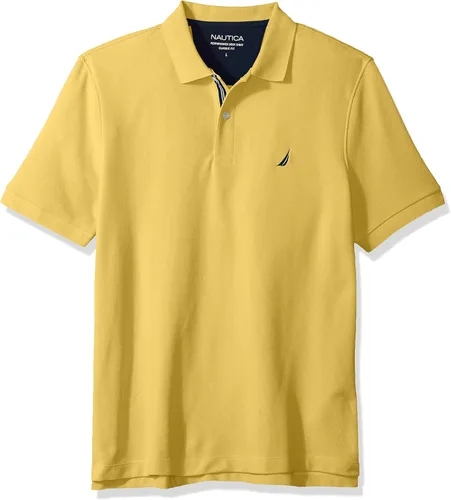 Miniatura 66 de Nautica playera polo clásica de mangas cortas, color sólido, para hombre