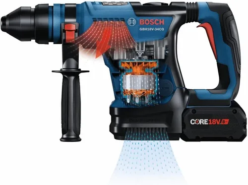 Miniatura 4 de BOSCH GBH18V-34CQB24 PROFACTOR™ 18V Conectado-Ready SDS-plus® Bulldog™ 1-1/4" Martillo giratorio con (2) baterías de alta potencia CORE18V® de 8 Ah