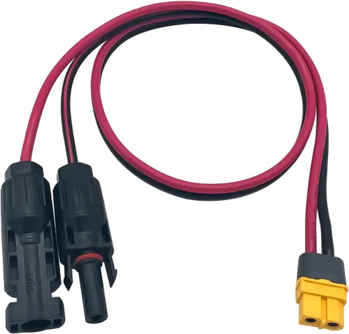 Miniatura 2 de Conector solar a adaptador XT60 Panel solar para batería Lipo EFDELTA estación de energía portátil River 600 y generador solar (23.6 in)