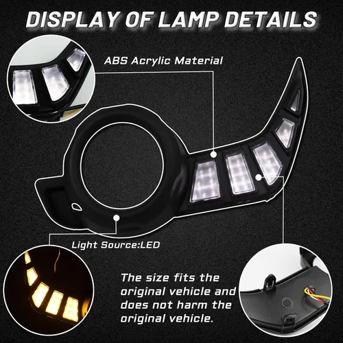 Miniatura 2 de Switchback - Lámpara LED antiniebla frontal de funcionamiento diurno blanca/ámbar con función de señal de giro LED de destello dinámico