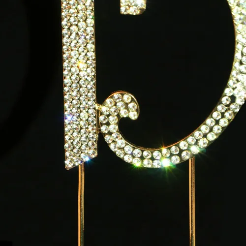 Miniatura 2 de Scotamalone 15 gemas de diamantes de imitación de alta calidad para decoración de tartas Quince Oro