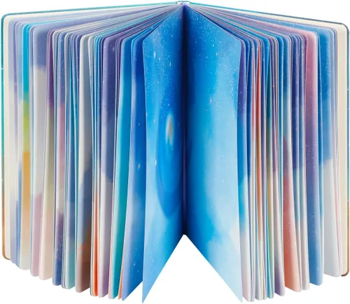 SIIXU Cuaderno de Arte Espacial para Escribir, Diario B5 Decorado con 160 Páginas en Blanco Coloridas, Diseño Único de Galaxia en Cada Página de