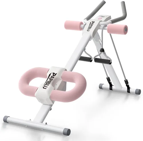 Entrenadores abdominales - Máquina de entrenamiento abdominal ajustable, equipo de entrenamiento abdominal plegable con protección para las rodillas