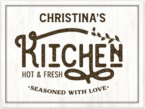 Miniatura 13 de Letrero personalizado para decoración de cocina, letrero de cocina personalizado, 10 x 14 pulgadas, libre de óxido, aluminio 040, resistente a
