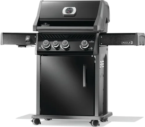Miniatura 2 de Napoleon Rogue PRO 425 Parrilla de gas propano con quemador lateral infrarrojo, negro, parrilla duradera de 4 quemadores para patio trasero
