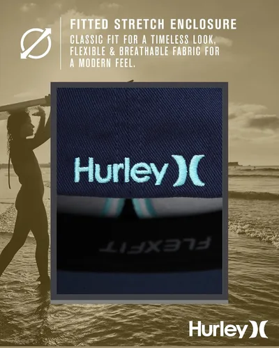 Miniatura 47 de Hurley Gorra de béisbol para hombre - Flexfit - Gorras de béisbol ajustadas para hombre (tamaños: S-XL)
