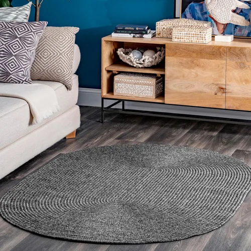 Miniatura 29 de nuLOOM Wynn Alfombra de Área Trenzada para Interiores/Exteriores, 3x5, Bronceado Wynn Tan