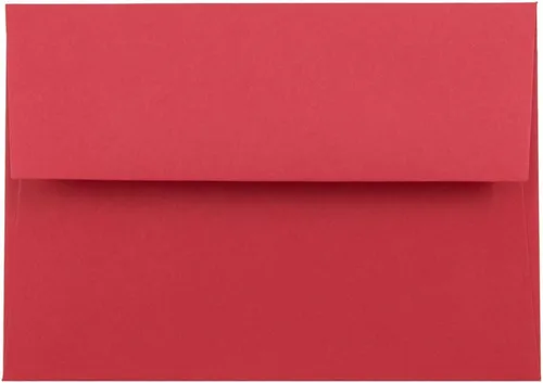 Miniatura 14 de JAM PAPER Sobres de invitación de colores A7 - 5 1/4 x 7 1/4 - Rojo Reciclado - Paquete de 50 (Pack of 50)