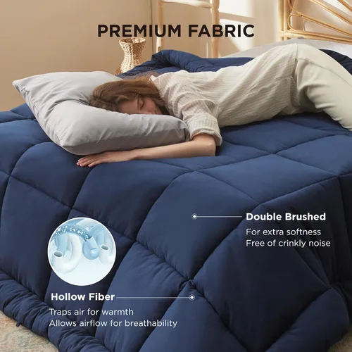 Miniatura 112 de Bedsure Relleno de edredón – Edredones acolchados tamaño King, edredón para todas las estaciones, ropa de cama alternativa de plumón suave, con 8