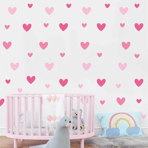 Miniatura 8 de Calcomanías de pared de estrellas coloridas para dormitorio de niños y niñas, calcomanías de pared de estrellas extraíbles de tamaño mixto
