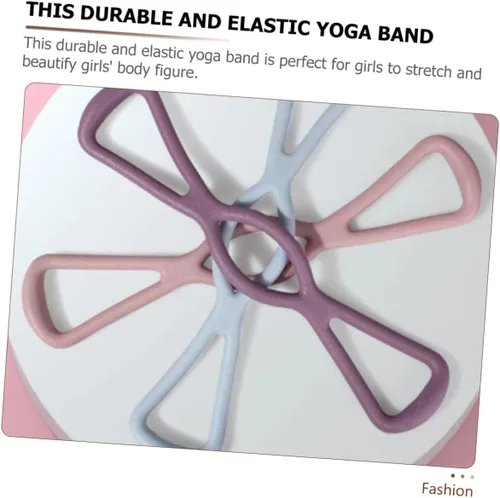 Miniatura 8 de Beaupretty 3 bandas de resistencia de yoga de alta elasticidad, correas de entrenamiento de estiramiento creativo para entrenamiento de fuerza