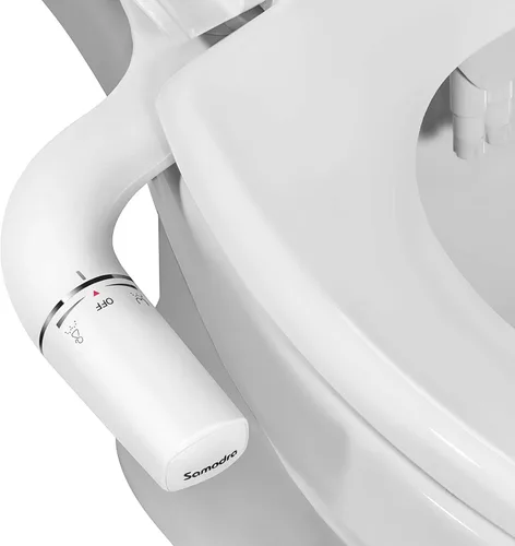 Miniatura 2 de SAMODRA - Accesorio de bidé ultrafino para inodoro – Doble boquilla (lavado frontal y trasero) Bidés higiénicos para inodoros existentes, con Oro