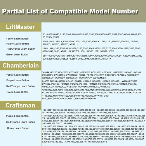 Miniatura 3 de Teclado de abridor de puerta de garaje para abridores liftmaster Chamberlain Craftsman producidos desde 1993, teclado inalámbrico de entrada sin