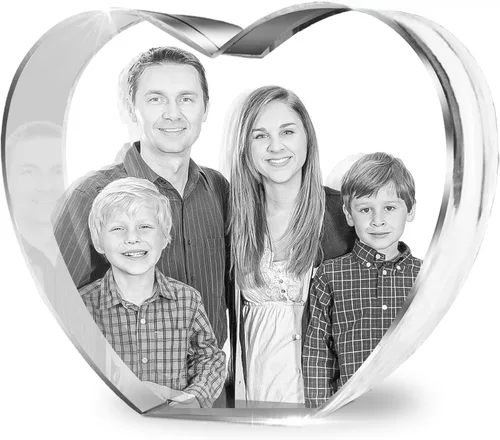 HAN'S LASER Foto de cristal 3D, regalos personalizados con tu propia foto para el día de la madre, aniversario, boda, cumpleaños, Navidad, imagen 3D