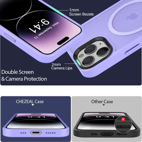 Miniatura 37 de Fuerte magnético para iPhone 11, compatible con Magsafe, [resistente a caídas de 13 pies] Funda trasera translúcida mate con sensación de piel
