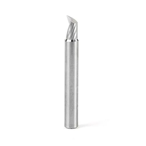Miniatura 9 de Amana Tool - 51414 Carburo sólido CNC espiral 'O' sola flauta, corte de plástico 3/8 de diámetro x 1