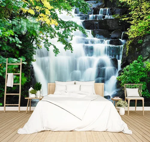 Miniatura 39 de Papel tapiz floral de peonía negra para dormitorio, flores botánicas moradas, hojas murales para sala de estar, fondo de TV, mural grande