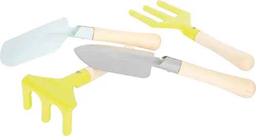 Miniatura 9 de Small Foot - Juego de herramientas de jardinería – Juego de 7 piezas para niños incluye delantal, guantes, pala, rastrillo, paleta y pala – Cabezas