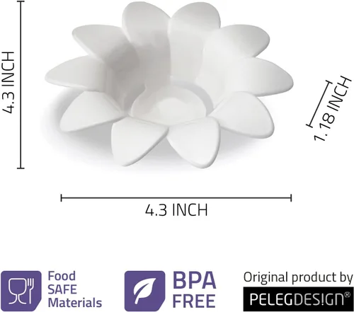 Miniatura 8 de Peleg Design Separador de huevos de plástico de margarita, divisor de yema de clara de huevo, utensilios de cocina, herramientas para hornear