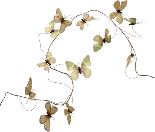 Miniatura 26 de Guirnalda de mariposa artificial, enredaderas decorativas de mariposa falsas, decoración colgante de mariposa única en 3D para pared del hogar, Azul
