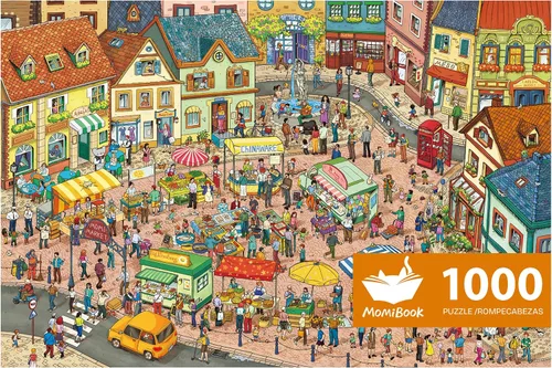 Miniatura 11 de MOMIBOOK Rompecabezas para adultos de 1000 piezas de City Story New - Londres, imagen de pintura Difícil desafiante difícil difícil imposible