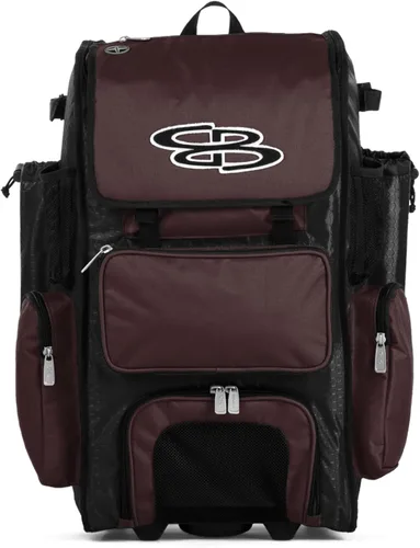 Miniatura 105 de Boombah Rolling Superpack - Bolsa para equipo de béisbol/sóftbol, varios colores, mango telescópico y capacidad para 4 murciélagos, versión