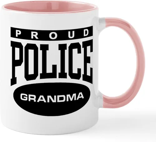 Miniatura 39 de CafePress Taza de café de cerámica de 11 oz (11.0 fl oz) de Police Mom