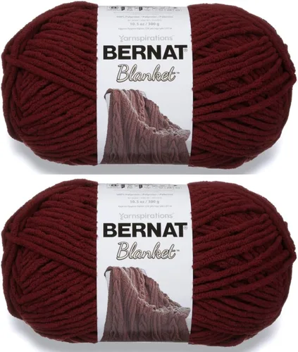 Miniatura 97 de Bernat - Estambre para mantas súper esponjoso acrílico, 2 paquetes de 300g/10.5 onzas, #6, chenilla gruesa de peso pesado para tejer y crochet