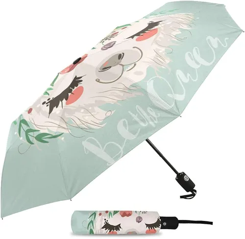 Miniatura 4 de DHDM Umbrella Automatic Beach Umbrella Outdoor Adults Printed Rain Umbrella for Men Parasol