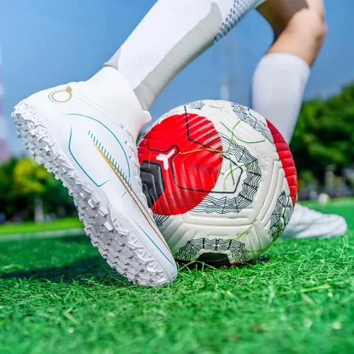 Miniatura 7 de JIEBUNIAO Botas de fútbol para hombre, zapatos de fútbol profesionales de alta calidad, para interiores y exteriores, cómodos tenis atléticos