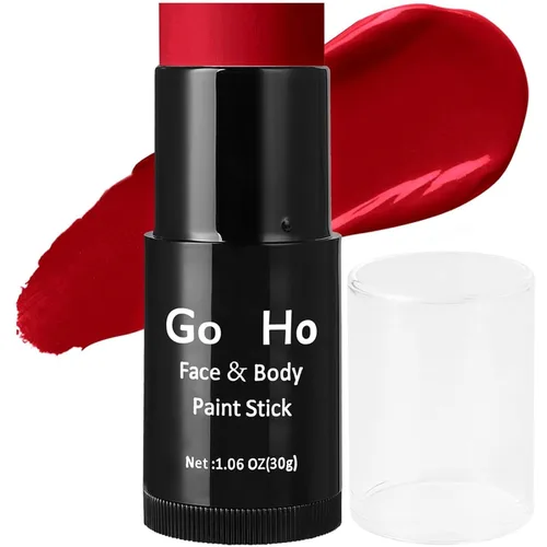 Miniatura 22 de Go Ho Barra de Pintura Facial Azul Mezclable en Crema (29.99 g), Pintura Corporal y Facial Azul Real de Cobertura Total para Adultos, Niños, Palo