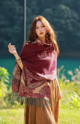 Miniatura 65 de iCuviy Bufanda grande de moda para invierno, chales y envolturas para mujer, extra suave, sensación de cachemira, bufandas frías para mujer