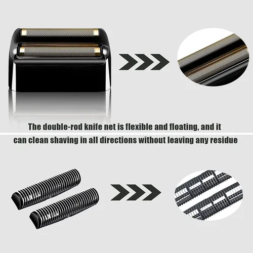 Miniatura 3 de Lámina de repuesto y cortadoras para afeitadora compatible con BaBylissPRO Barberology Double FXFS2 (2 unidades, negro)