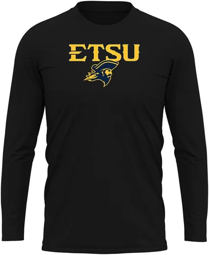 Miniatura 292 de Camisa deportiva de manga larga oficial de la NCAA Collegiate para hombre, colección negra con logotipo primario