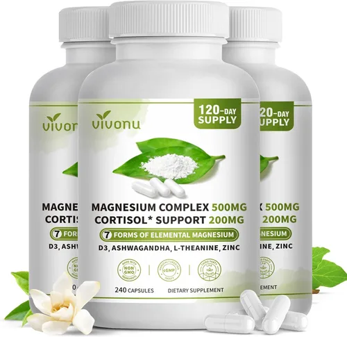 Miniatura 13 de Complejo de magnesio - 8 formas de magnesio elemental para una máxima absorción - Fórmula de alta potencia de 1000 mg - Apoya los huesos, músculos