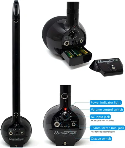 Miniatura 8 de Otamatone Negro + Azul Instrumento Musical Electrónico Sintetizador Portátil Set Coleccionista Deluxe + Regular 2 Pc Set