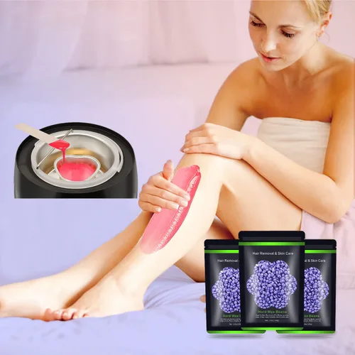 Miniatura 5 de Cuentas de cera para depilación de 10.5 oz (300 g), granos de cera dura para piel sensible brasileña, cara, bikini, cejas, piernas, sin dolor para 3