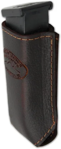 Miniatura 7 de Barsony Funda IWB de cuero marrón + funda para cargador compacta, subcompacta de 0.354 in, 40 y 45