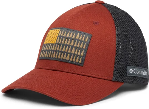 Miniatura 146 de Columbia - Gorra de malla con bandera con árboles unisex para adultos, corona alta