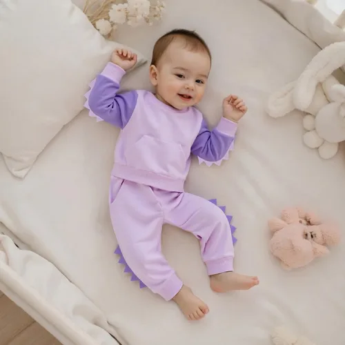 Miniatura 58 de Conjunto de ropa de otoño e invierno para bebé y niño, sudadera larga con capucha y pantalones para niños pequeños, 6, 12, 18, 24 meses, 2T